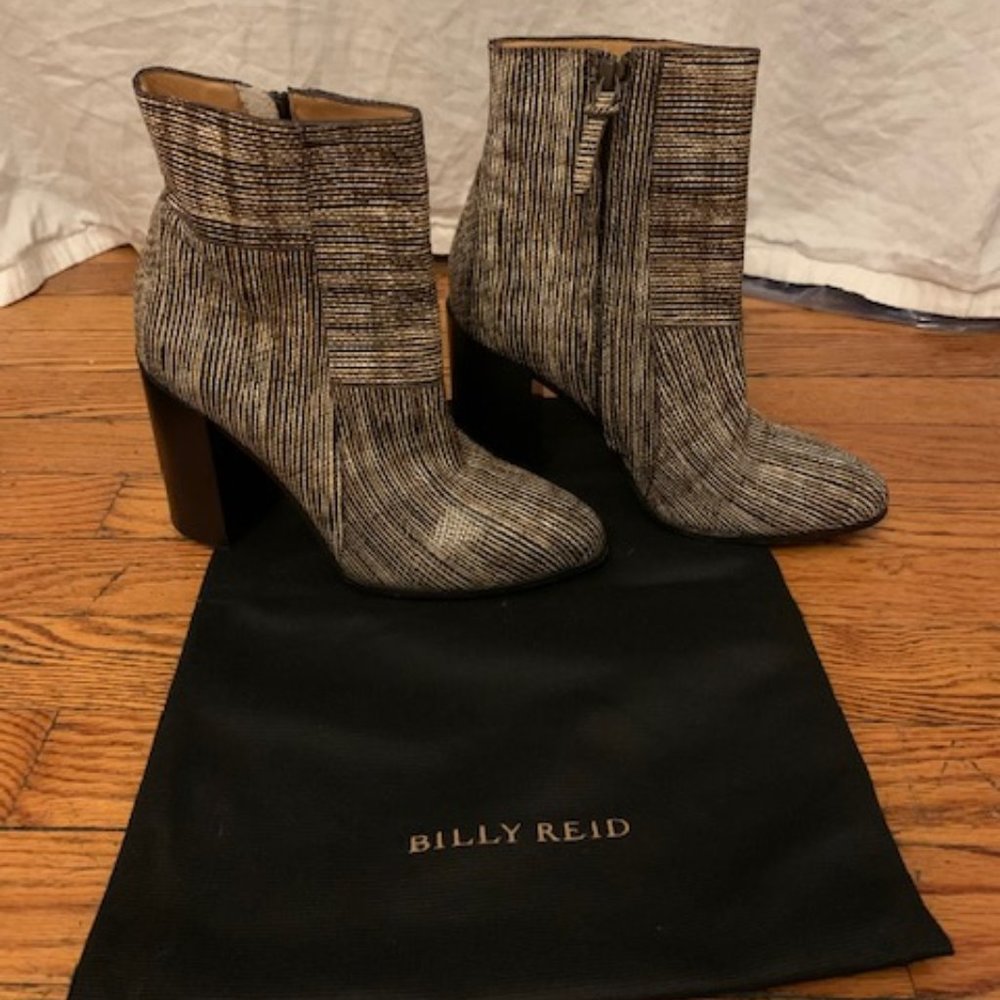 Billy Reid Leather Tan and Black Women's Boots